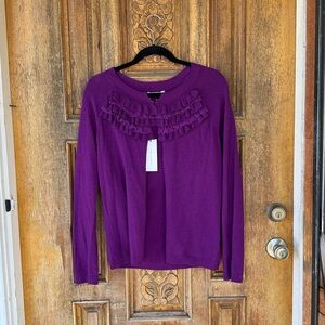 NWT Rebecca Taylor Ruffled Open Cardigan Size Large